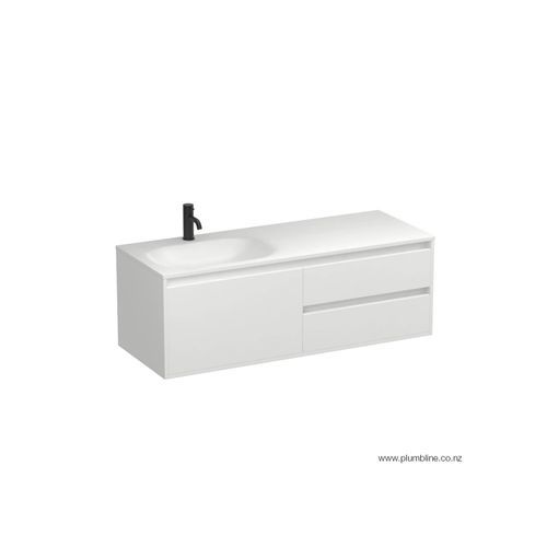 Prava Spio 1200 3 Drawer Left Vanity