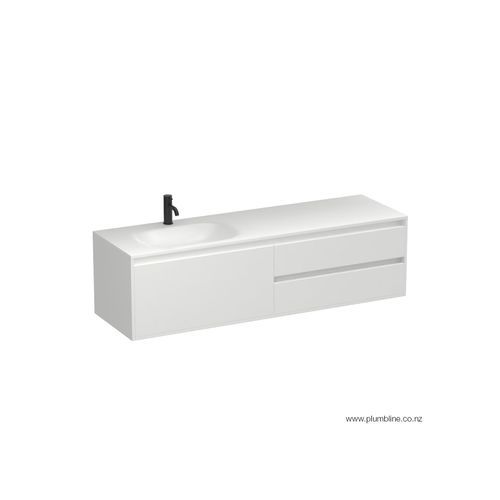 Prava Spio 1500 3 Drawer Left Vanity