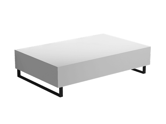 Wall Mount Slab 900 x 460 x 120mm Matte White Stone