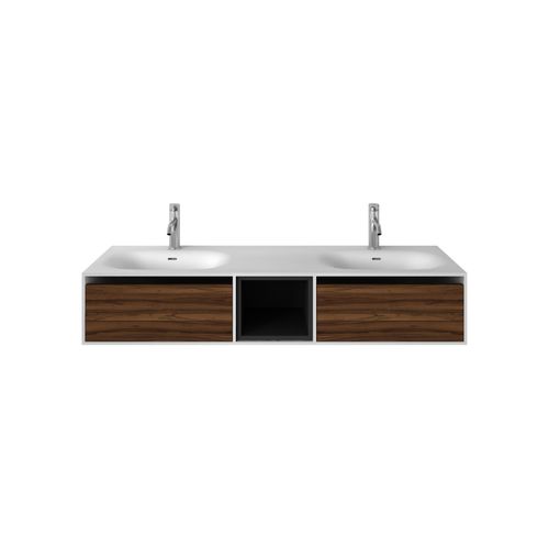 Wall Hung Timber Solid Surface 1500mm Vanity G38488-3