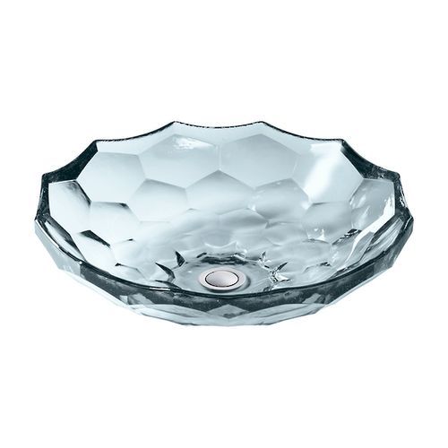 Briolette Faceted Glass Vessel Basin