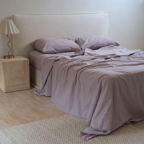 100% Stonewashed Cotton Sheet Set- Lavender