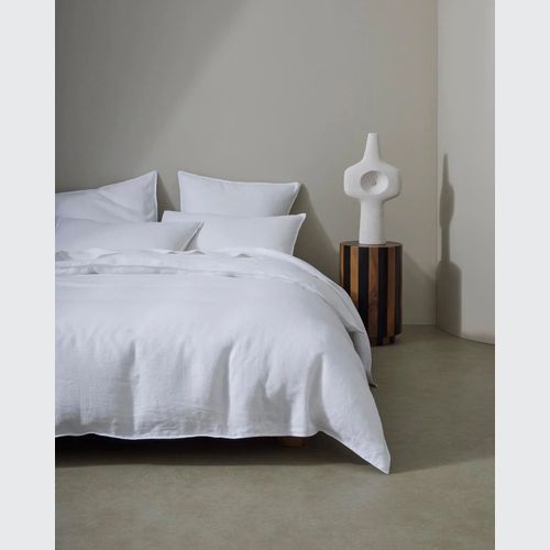Ravello Linen Flat Sheet - White | Weave Home Bed Linen
