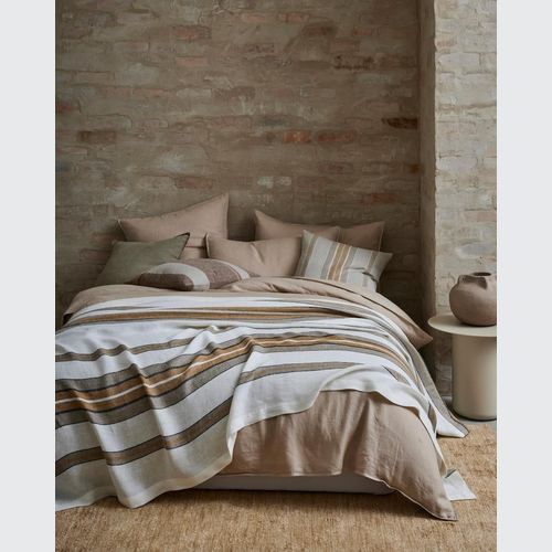 Ravello Linen Flat Sheet - Shell | Weave Home Bed Linen