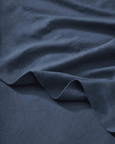 Ravello Linen Flat Sheet - Denim | Weave Home Bed Linen