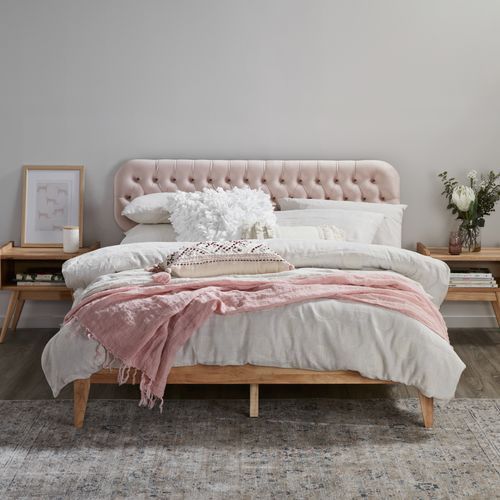 Halo Double Bed Frame | Natural Hardwood