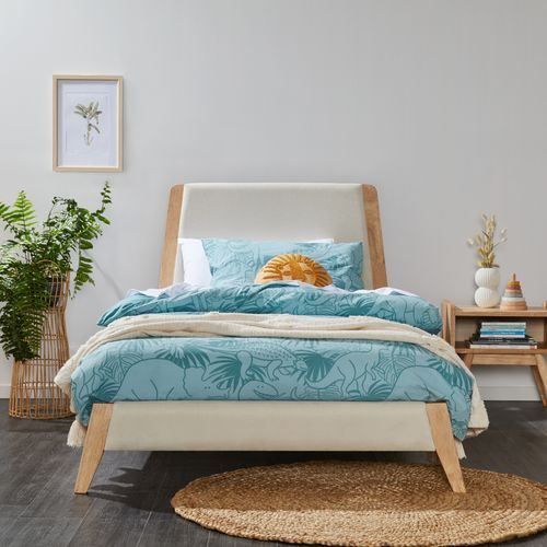 Finn King Single Bed Frame | Natural Hardwood