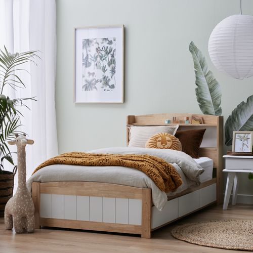 Rio Toddler Single Storage Bed | Hardwood Frame