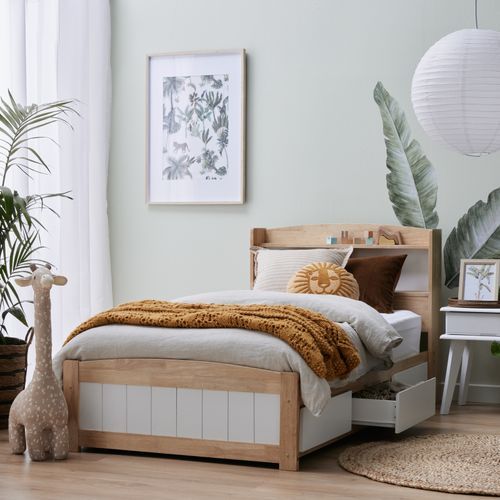 Rio Toddler Single Storage Bed | Hardwood Frame