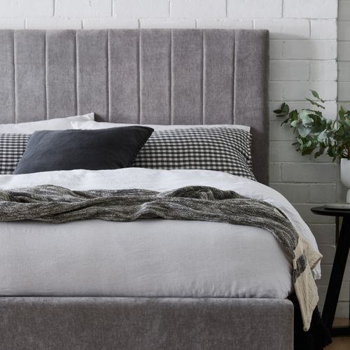 Cannes 2PCE Queen Upholstered Headboard and Bed Base Bu