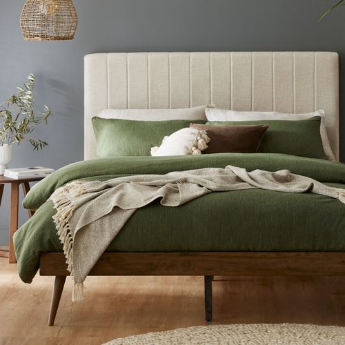 Franki 2PCE Double Headboard and Base Bundle Walnut