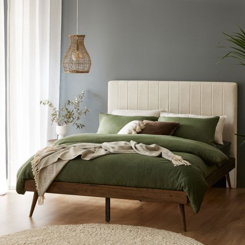 Franki 2PCE Double Headboard and Base Bundle Walnut