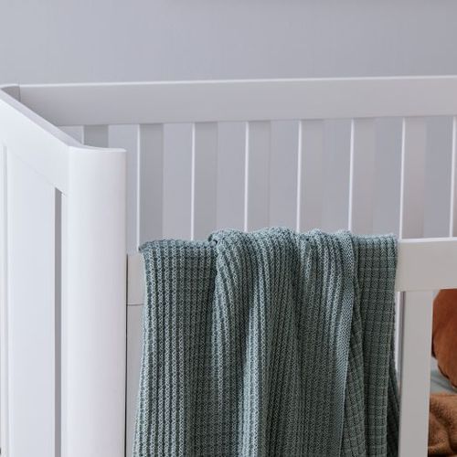 Aster Hardwood Baby Cot | White