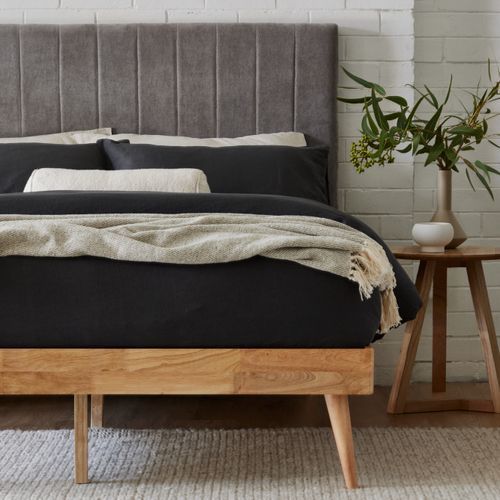 Franki 2PCE Double Headboard and Base Bundle Natural