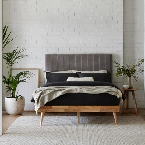 Franki 2PCE Double Headboard and Base Bundle Natural
