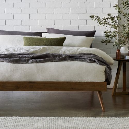 Franki Queen Hardwood Bed Base | Walnut