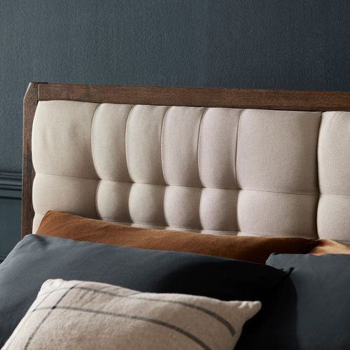 Paris Hardwood Queen Size Bed Frame | Walnut