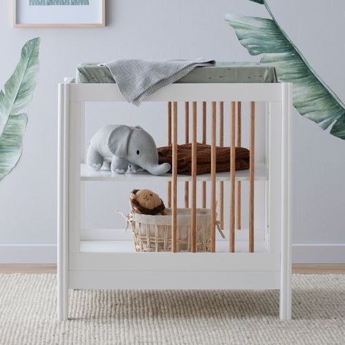 Rio Hardwood Baby Changing Table | White & Natural