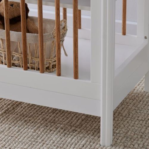 Rio Hardwood Baby Changing Table | White & Natural