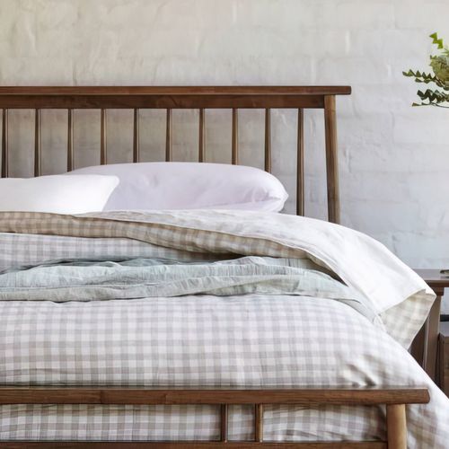 Rome Hardwood King Size Bed Frame | Walnut