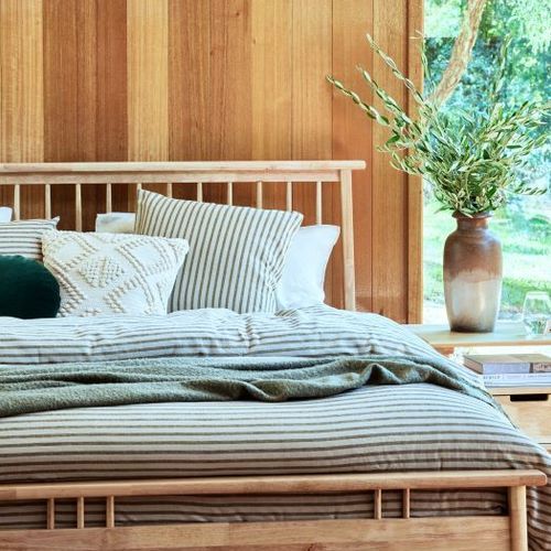 Rome Hardwood King Size Bed Frame | Natural
