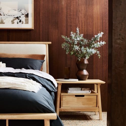 Rome Bedside Table | Natural Hardwood