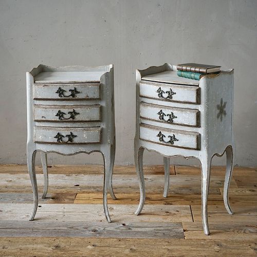 Antique French Louis XV Bedside Cabinets (Pair)