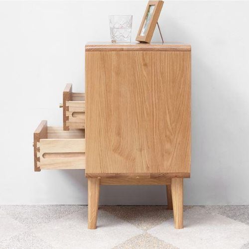 Oslo Natural Solid Oak Bedside Table
