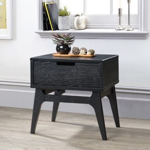 Paris Hardwood Bedside Table | Nightstand | Black