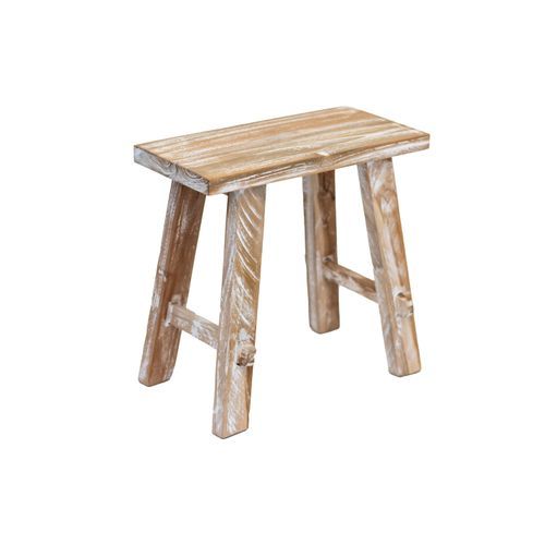 Rustico Reclaimed Teak Bench - Small, Whitewash
