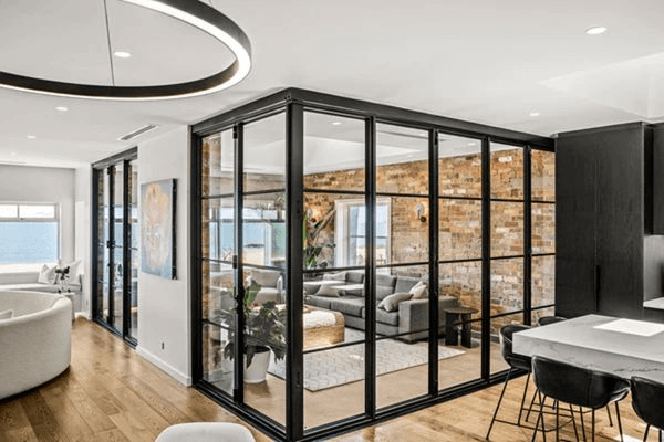 Steel Frame Glass Bifold Doors - Galvanised FPS50