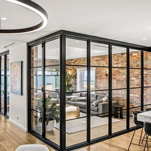 Steel Frame Glass Bifold Doors - Galvanised FPS50