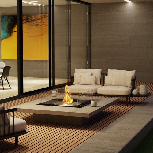 Square 22 Biofuel Outdoor Fire Pit by EcoSmart+