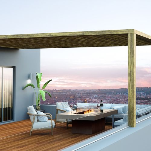 EcoSmart 90 Dining Biofuel Fireplace