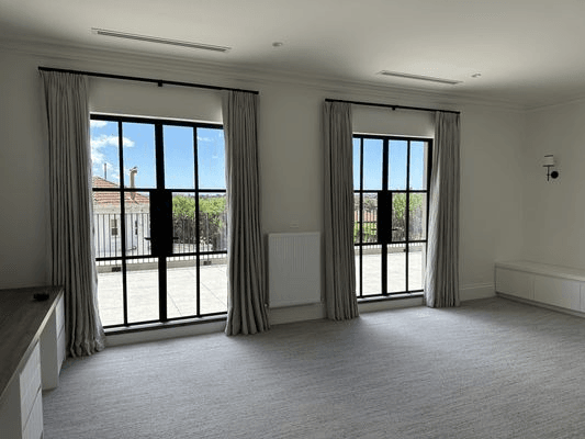 Linen Curtains and Automated Rods