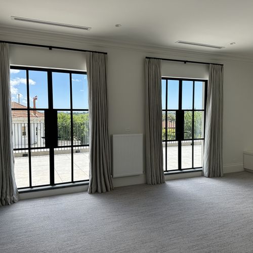 Linen Curtains and Automated Rods