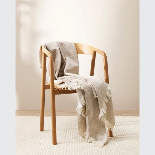 Baya Perendale Throw - Oatmeal | 100% Wool