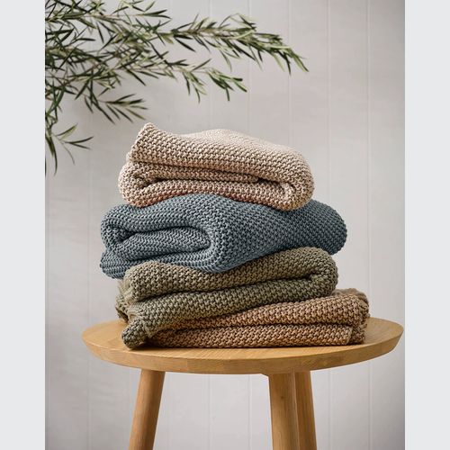 Baya Devon Throw - Sage | Organic Cotton