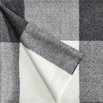 Fischbacher 1819 Alpaca Throw - Carre Black and White