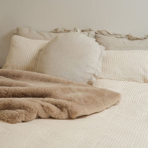 Vegan Fur Throw - Big Bear Pewter