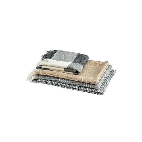 Fischbacher 1819 Alpaca Throw - Carre White and Green