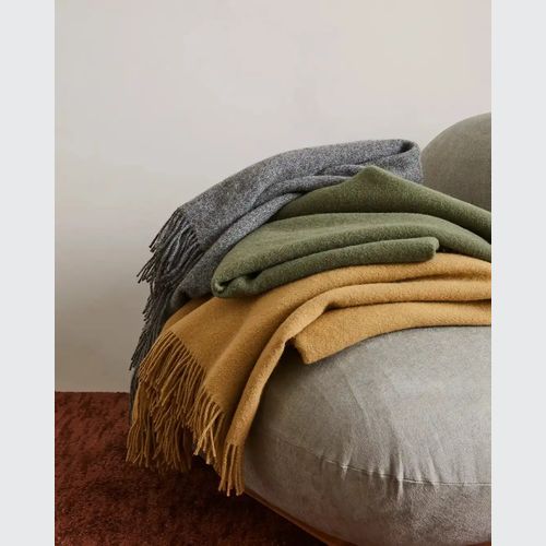 Weave Home Nevis Throw Blanket - Charcoal | NZ Lambswool