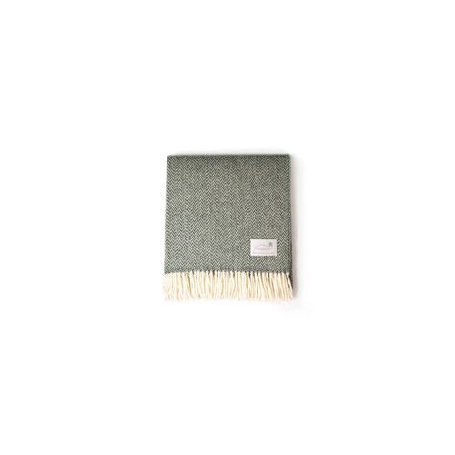 Ruanui Station Lambswool Throw - Goss Green Chevron