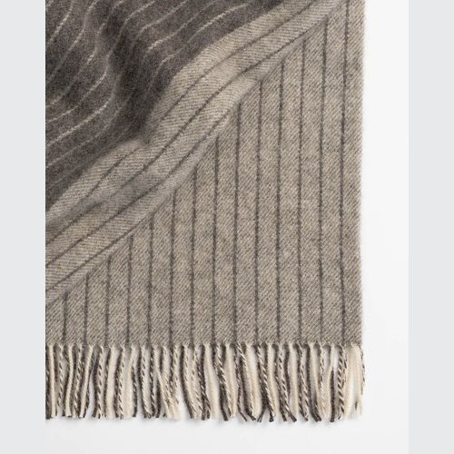 Weave Home Clyde Throw Blanket - Grey | 100% Wool | Large Size