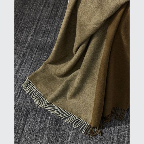 Weave Home Fiord Throw Blanket - Kelp | 100% Premium Wool