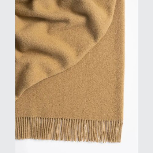 Weave Home Nevis Throw Blanket - Camel | NZ Lambswool