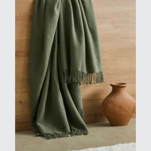 Weave Home Nevis Throw Blanket - Juniper | NZ Lambswool