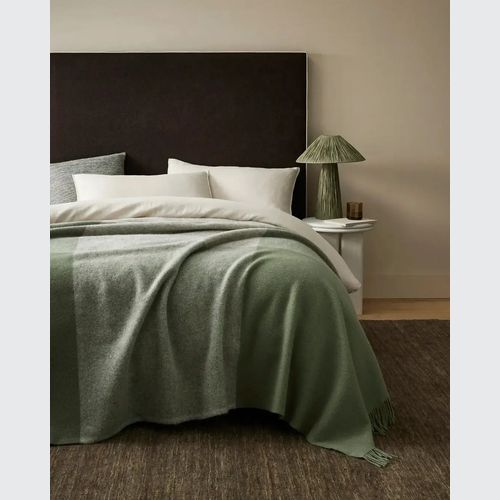 Weave Home Riverton Throw - Aloe | 100% Wool | Large