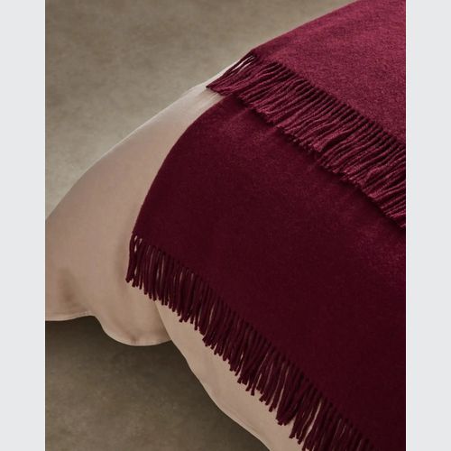 Weave Home Nevis Throw Blanket - Rhubarb | NZ Lambswool