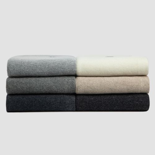 Chain Rib Angora & Merino Wool Throws